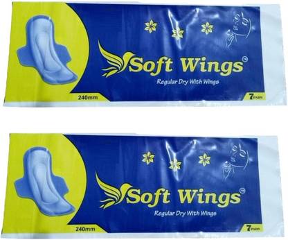 SOFT WINGS Regular Dry With Wings (pack of 2) Sanitary Pad