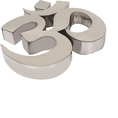 SKITTER Stainless Steel Om (Aum) Spiritual Symbol Home Flats bungalows size 30x30 cm (pack of 1)