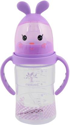 iSweven Baby Feeding Premium BPA Free Standard Neck with Handle Newborn and Infant Rabbit Shape Bottles 7OZ (FB9012B) - 210 ml