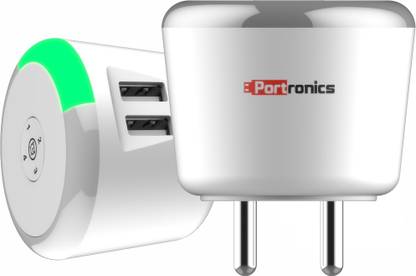 Portronics 12 W Adaptive Charging 3.1 A Wall Charger for Mobile with Detachable Cable
