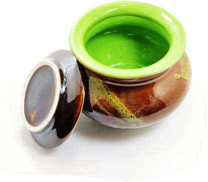 bharat shopping hub Stoneware Pickle Jar  - 300 ml