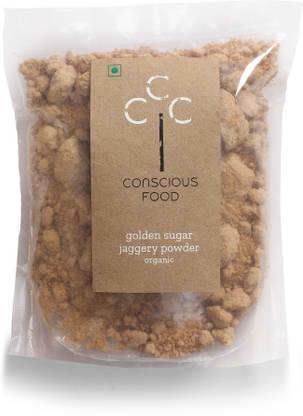 Conscious Food Jaggery Powder (Golden Sugar or Gur Shakkar), 1.5 KG, Pack of 3 (500G x 3) Powder Jaggery