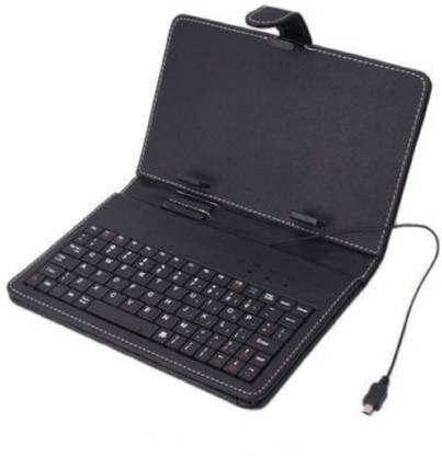 SPAREWARE Black 12 inch Keyboard case for Tablet, Wired USB Standard Tablet Keyboard Compatible with Desktop, Laptop, Tablet, iPad, Mac