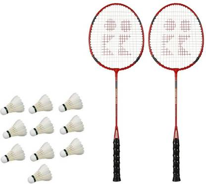 Sports Era Badminton Racquet Set Of 2 Piece With 10 Piece With Feather Shuttle Cock Badminton Kit Badminton Kit