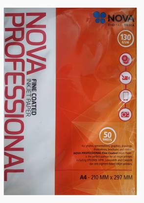 NOVA A4 130 GSM GLOSSY PHOTO PAPER 50 SHEET GLOSSY PHOTO PAPER A4 130 gsm Photo Paper