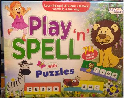 TOY JUNCTION PLAY N SPELL WITH PUZZLE , EDUCATIONAL GAME FOR KIDS