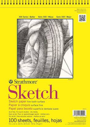 Strathmore 350-9 300 Series Sketch Pad, 9X12, 100 Sheets -- 9X12" Sketch Pad