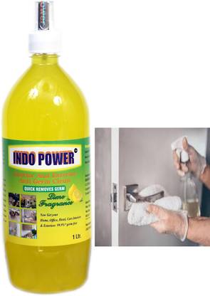 INDOPOWER Disinfectant Sanitizer Spray ANTI GERM CLEAN (QUICK REMOVES GERM) Lemon 1ltr.
