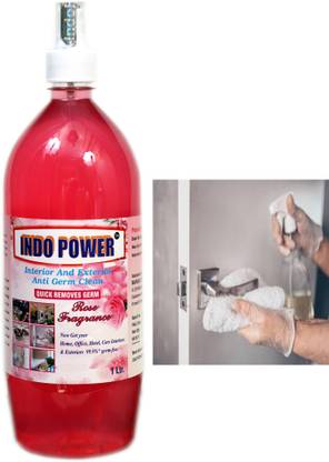 INDOPOWER Disinfectant Sanitizer Spray ANTI GERM CLEAN (QUICK REMOVES GERM) ROSE 1ltr.