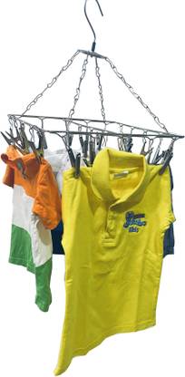 FAVOUR Stainless steel ceiling 25 clips jhumer Stainless Steel Cloth Clips (Silver) Scarf Organizer