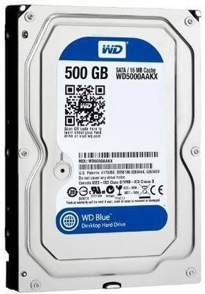 WESTERN DIGITAL 001CA0 500 GB Network Attached Storage Internal Hard Disk Drive (HDD) (WD5000AAKX)
