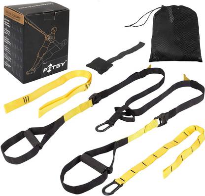 FITSY Complete Body Exercise Suspension Trainer Kit for Resistance Home Gym Fitness Training. (AR3207-NW) Fitness Accessory Kit Kit