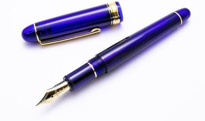 PLATINUM CENTURY 3776 gold trim CHARTRES BLUE -Ultra Extra Fine nib. Fountain Pen