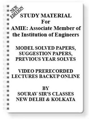 AMIE Associate Member Of The Institution Of Engineers [ PACK OF 4 BOOKS ] Study Material +MODEL SOLVED PAPERS+SUGGESTION PAPERS+PREVIOUS YEAR SOLVES+VIDEO PRERECORDED LECTURES BACKUP ONLINE