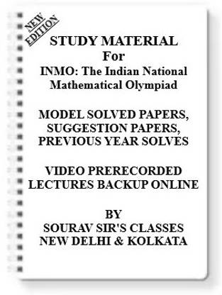 INMO The Indian National Mathematical Olympiad [ PACK OF 4 BOOKS ] Study Material +MODEL SOLVED PAPERS+SUGGESTION PAPERS+PREVIOUS YEAR SOLVES+VIDEO PRERECORDED LECTURES BACKUP ONLINE