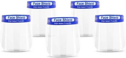 Nexx HD Face Shield Reusable (Pack of 5) Clear Full Face Protection With Elastic Band and Soft Sponge Safety Visor