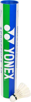 YONEX AS 10 पंख शटल  - सफेद