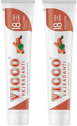 VICCO Vajradanti Paste in Dalchini Flavour - 160g - Pack of 2 Toothpaste