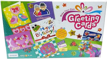 Dhinchak 12 Greeting Cards Making Kit Game for Kids