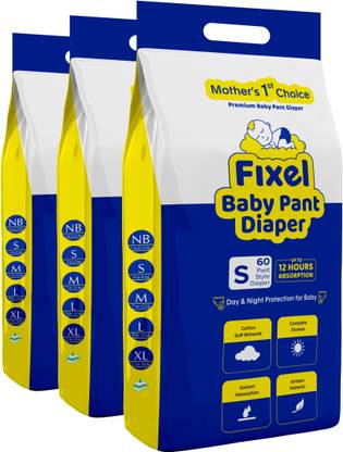 fixel new baby pants diapers,small size,Combo Pack of 3 - S