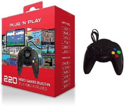 Plug N Play 220 Video Game Console for Kids - 220 Different Video Games Included (Black) Limited Edition