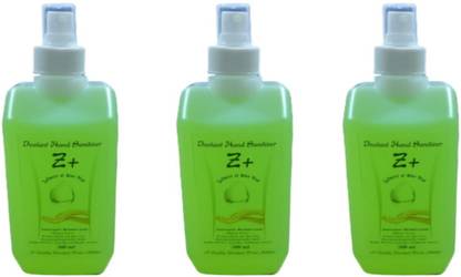 Adidev Instant Hand sanitizer (Z+) 1500ml (Pack Of -3) Sanitizer Spray Pump Dispenser