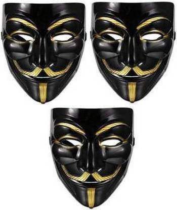 yubirth V for Vendetta Mask (Pack of 3) Party Mask
