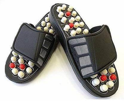 hurrio Spring Acupressure Magnetic Therapy Sandals |Yoga Paduka Acupressure Foot Relaxer| Foot Massager Slipper| Rotating Acupressure Foot Slippers for Men & Women-9 UK ACUPRESSURE SANDALS Massager