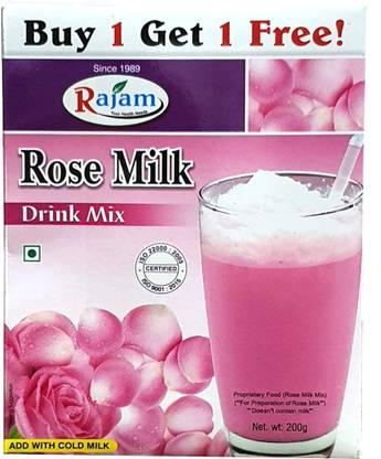 RAJAM Rose Milk Drink Mix 200G Box