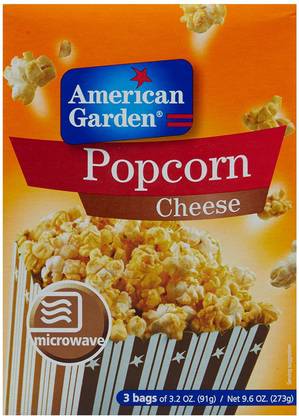 American Garden Microwave Popcorn, Cheese, 273g cheese Popcorn