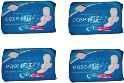 Ease Plus Sanitary Napkin (240 mm & L) - 20 pads, pack of 4 Sanitary Pad