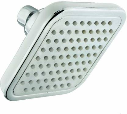 N Creation 6 x 6 inch ABS Plastic Overhead Shower Square Bath Spray Fixed Shower Head Rainfall Water Saving Shower Head Chrome Shower Head