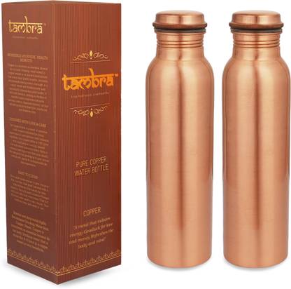 Tambra PURE COPPER JOINTLESS PLAIN BOTTLE - PACK OF 2 2000 ml Bottle