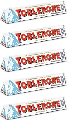 Toblerone Swiss White Chocolate with Honey and Almond Nougat Bars