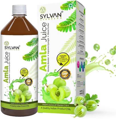 SYLVAN AYURVEDA Fresh Amla Juice-1L | Ayurvedic Immunity and Digestion Booster | Made from Pratapgarh Desi Amlas | No Added Sugar I Premium Product I
