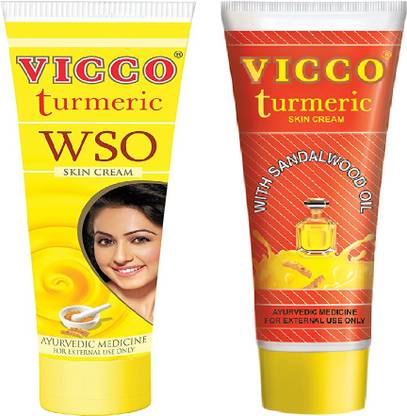 VICCO Turmeric Skin Cream 30G & WSO Skin Cream 30G (1COMBO)