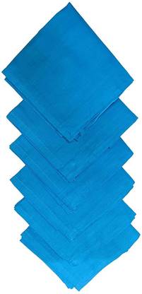 QUEERY Cotton Handkerchiefs Hanky For Men ["Blue"] Handkerchief