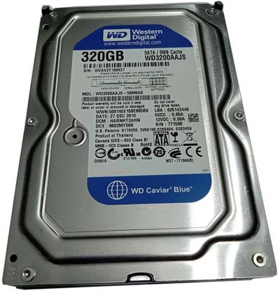 WD BLUE 320 GB Desktop Blue, Silver SATA Internal Hard Disk Drive (HDD) (WD3200AAJS-56MP)