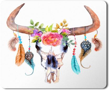 5 ACE animal skull painting HD Printed designer speed mousepad for Laptop|Dekstop|gamers|Graphic designers-7x8.5 Inches Non Slip Base Mousepad
