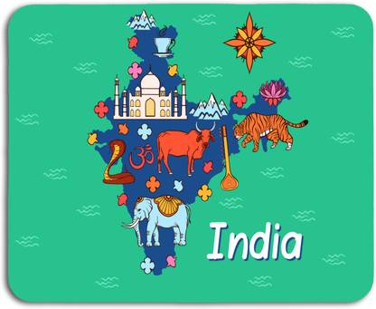 Studio shubham India anti skid mouse pad for laptop / mouse pad for computer / mouse pad for gaming / mouse pads for pc Non Slip Base Mousepad