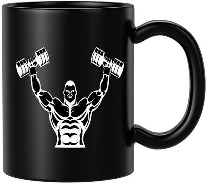 BLISSart Fitness Freak Pro Dumbbell Ceramic Tea Cup Best For Gift Ceramic Coffee Mug