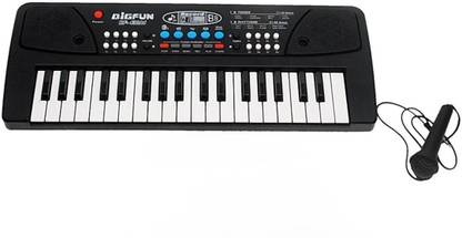 Fanatic Store Bigfun 37 Keys Piano Electiric Keyboard With Recording And Mic & Mobile Charger Power Option Battery.