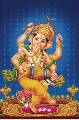 Dancing Lord Ganesha Paper Poster Paper Print