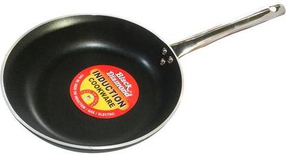 Black Diamond 4 mm Non-Stick Professional Deep Fry Pan with induction bottom without Lid Fry Pan 26 cm diameter 1 L capacity