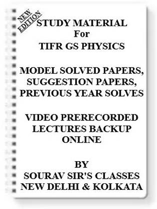 Study Notes Material On Tifr Gs Physics [ Pack Of 4 Books ] Model Question Papers + Topicwise Analysis + Mcq Questions + Special Practice Set