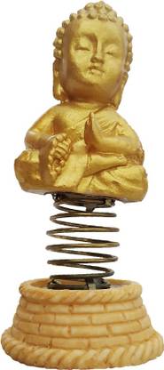 Shopperduniya Little Gold Finish Gautama Buddha Statue Showpiece Idol for Car Dashboard Decorative Showpiece  -  10 cm