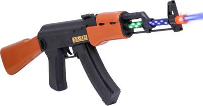 zest 4 toyz Battery Operated AK 838 Machine Toy Gun with Removable Knife and Dynamic Sound,Music | Toy Gun for Kids Guns & Darts