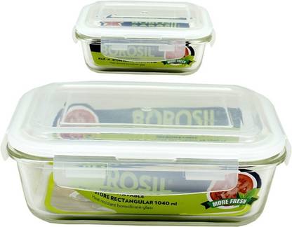 BOROSIL Glass Grocery Container  - 370 ml, 1040 ml