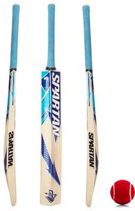 Spartan Gayle Bat with Red Tennis Ball Poplar Willow Cricket  Bat For 15+ Yrs