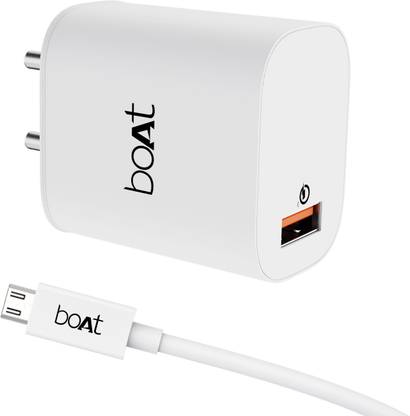 boAt 18 W Quick Charge 3 A Wall Charger for Mobile with Detachable Cable